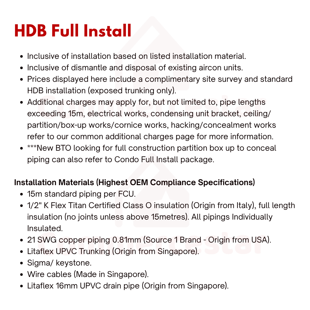MITSUBISHI ELECTRIC STARMEX R32 SYSTEM 1 INVERTER AIRCON INSTALLATION (5/3 TICKS) - Commercestar Engineering