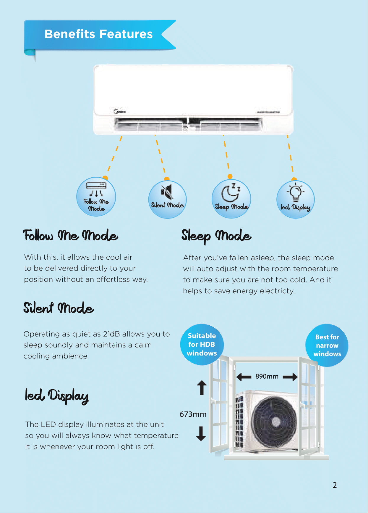 MIDEA OPAL PRO SERIES R32 SYSTEM 4 (INSTALLATION INCLUDED FREE UPGRADED MATERIALS) - Commercestar Engineering