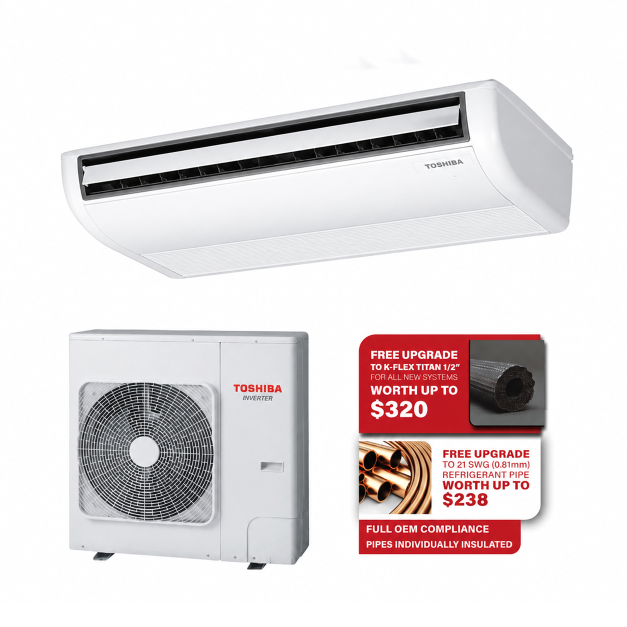 TOSHIBA SUPER DIGITAL INVERTER CEILING SUSPENDED AIRCON INSTALLATION - Commercestar Engineering
