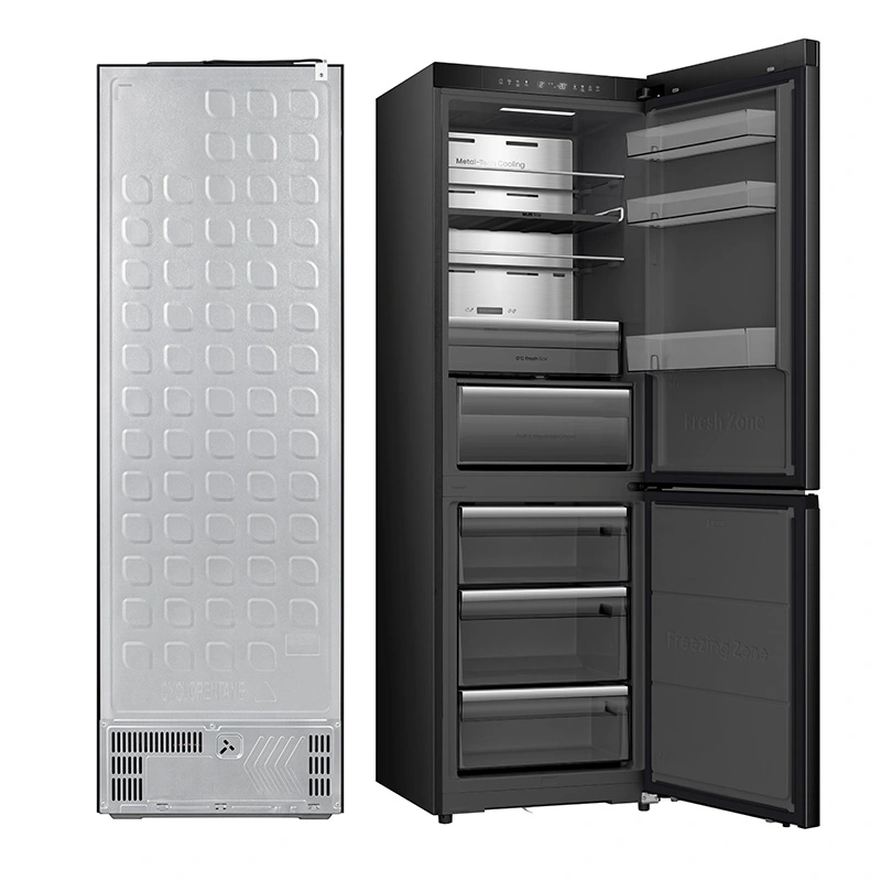 Hisense 332L PureFit RB5K330GSFD – Open refrigerator and rear view
