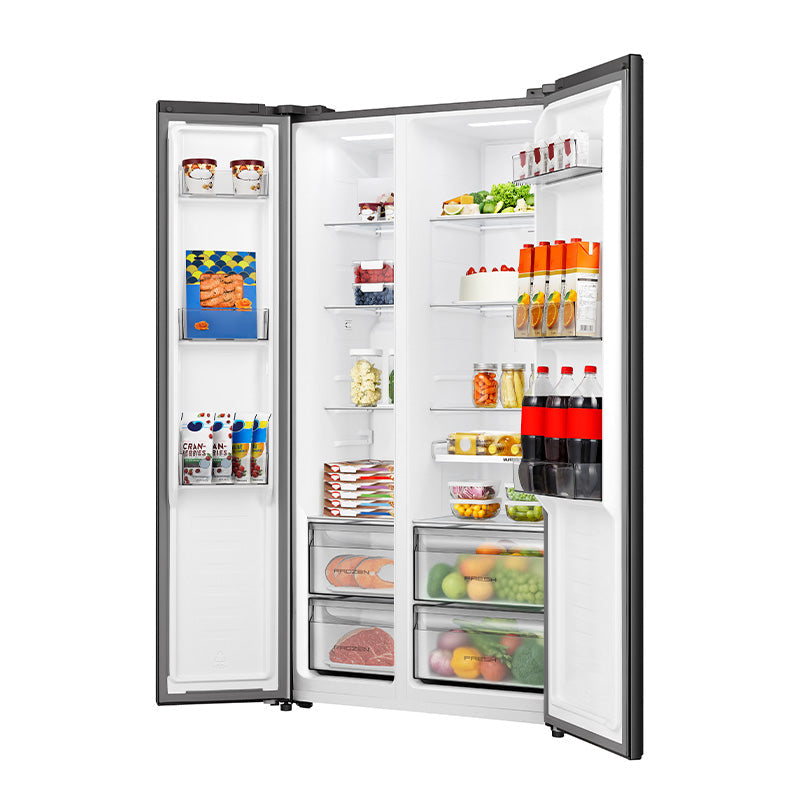 Hisense RS3P558NEFD 544L Black Side-by-Side Refrigerator product view 3