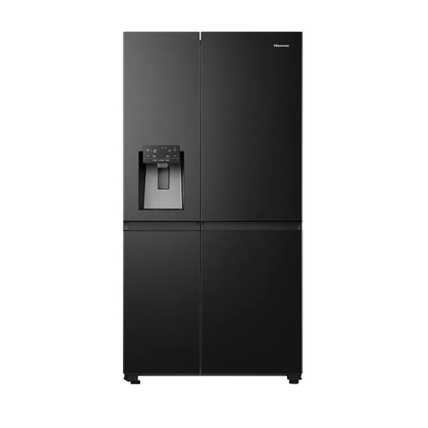 Hisense 634L Side By Side Inverter Refrigerator Black Steel | RS818N4SBVI2