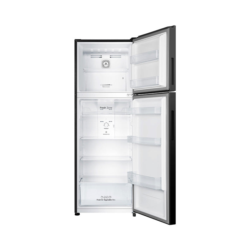 Hisense 327L Top Mount Inverter Refrigerator Black Glass | RT469N4SBU