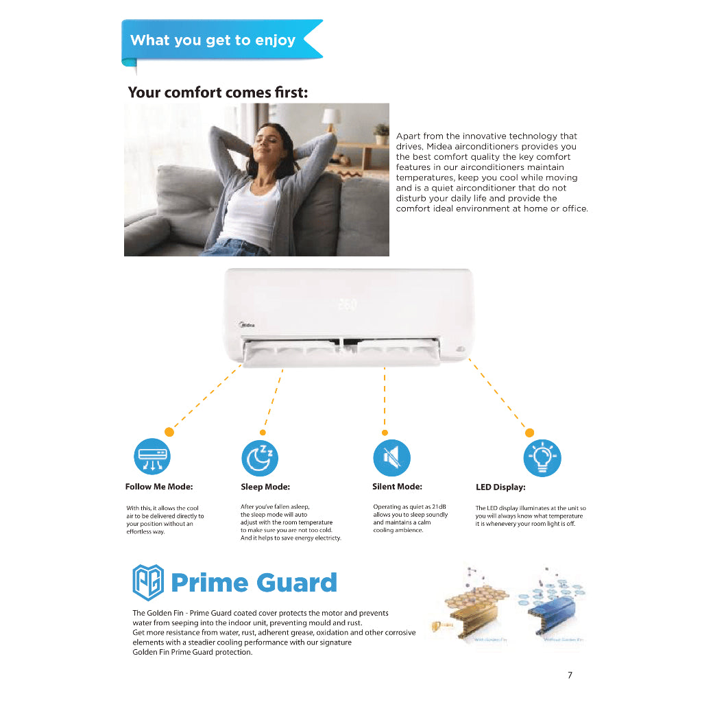MIDEA ALL EASY PRO R32 SYSTEM 4 (INSTALLATION INCLUDED FREE UPGRADED MATERIALS) - Commercestar Engineering
