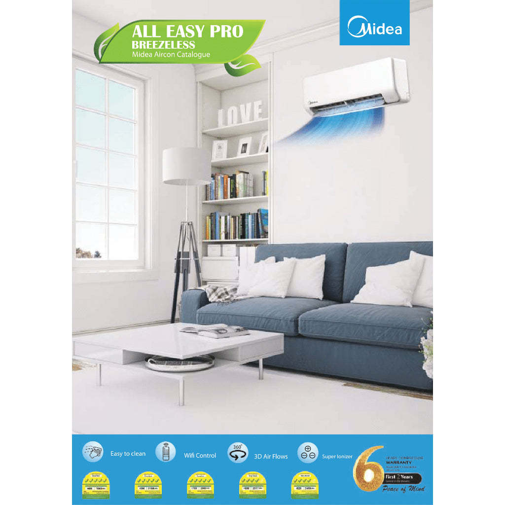 MIDEA ALL EASY PRO R32 SYSTEM 4 (INSTALLATION INCLUDED FREE UPGRADED MATERIALS) - Commercestar Engineering