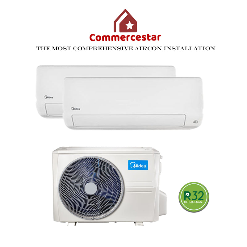 MIDEA ALL EASY PRO R32 SYSTEM 2 (INSTALLATION INCLUDED FREE UPGRADED MATERIALS) - Commercestar Engineering