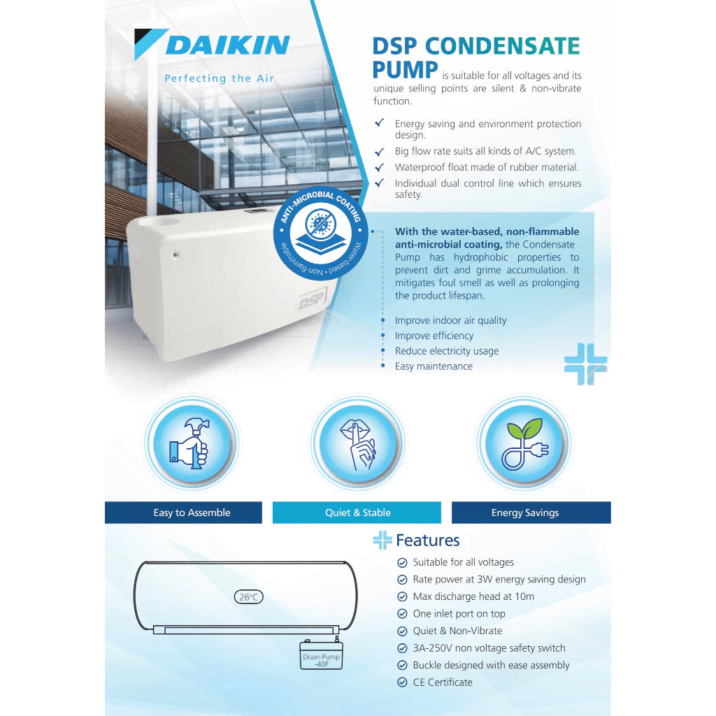 DSP Aircon Condensate Drain Water Pump Drain-Pump-40F - Commercestar Engineering