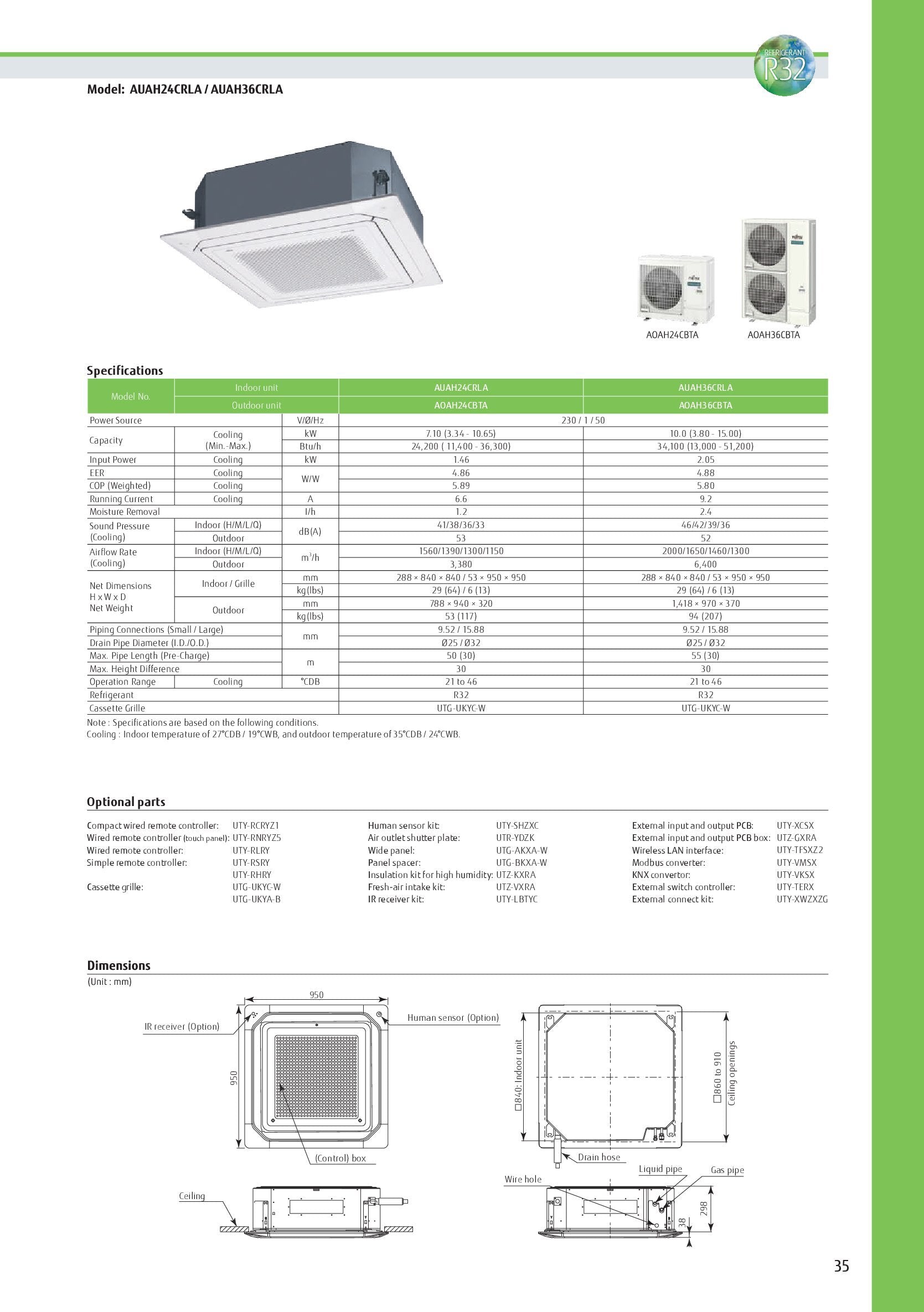 FUJITSU INVERTER R32 CEILING CASSETTE UNIT AIRCON INSTALLATION - Commercestar Engineering