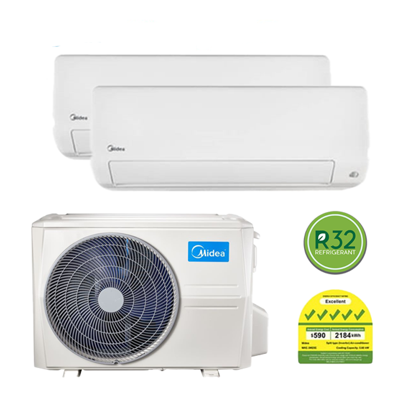 MIDEA ALL EASY PRO PREMIUM R32 SYSTEM 2 (INSTALLATION INCLUDED FREE UPGRADED MATERIALS) - Commercestar Engineering
