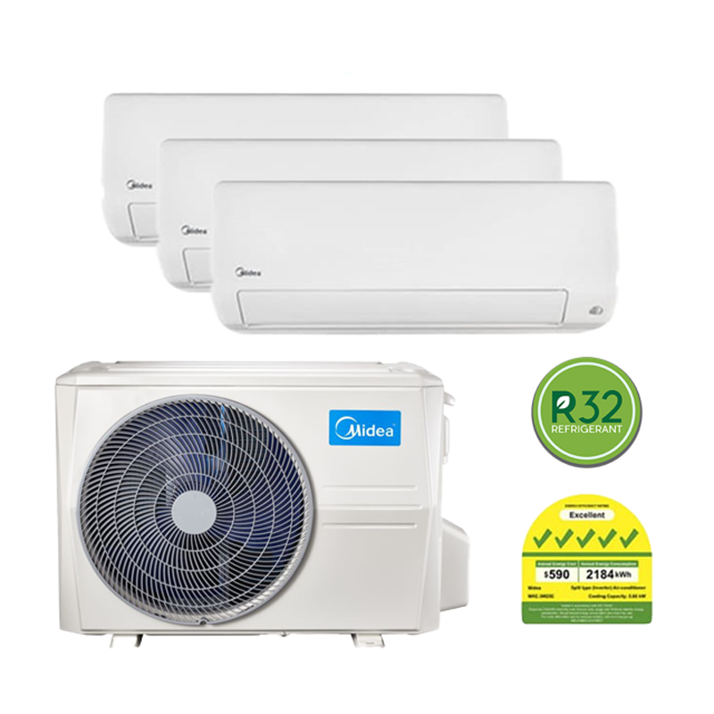 MIDEA ALL EASY PRO PREMIUM R32 SYSTEM 3 (INSTALLATION INCLUDED FREE UPGRADED MATERIALS) - Commercestar Engineering