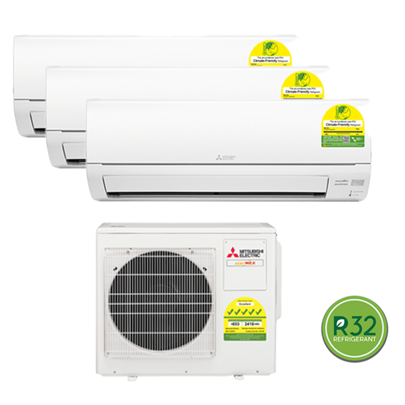 MITSUBISHI ELECTRIC STARMEX R32 INVERTER SYSTEM 3 AIRCON INSTALLATION (5 TICKS) - Commercestar Engineering