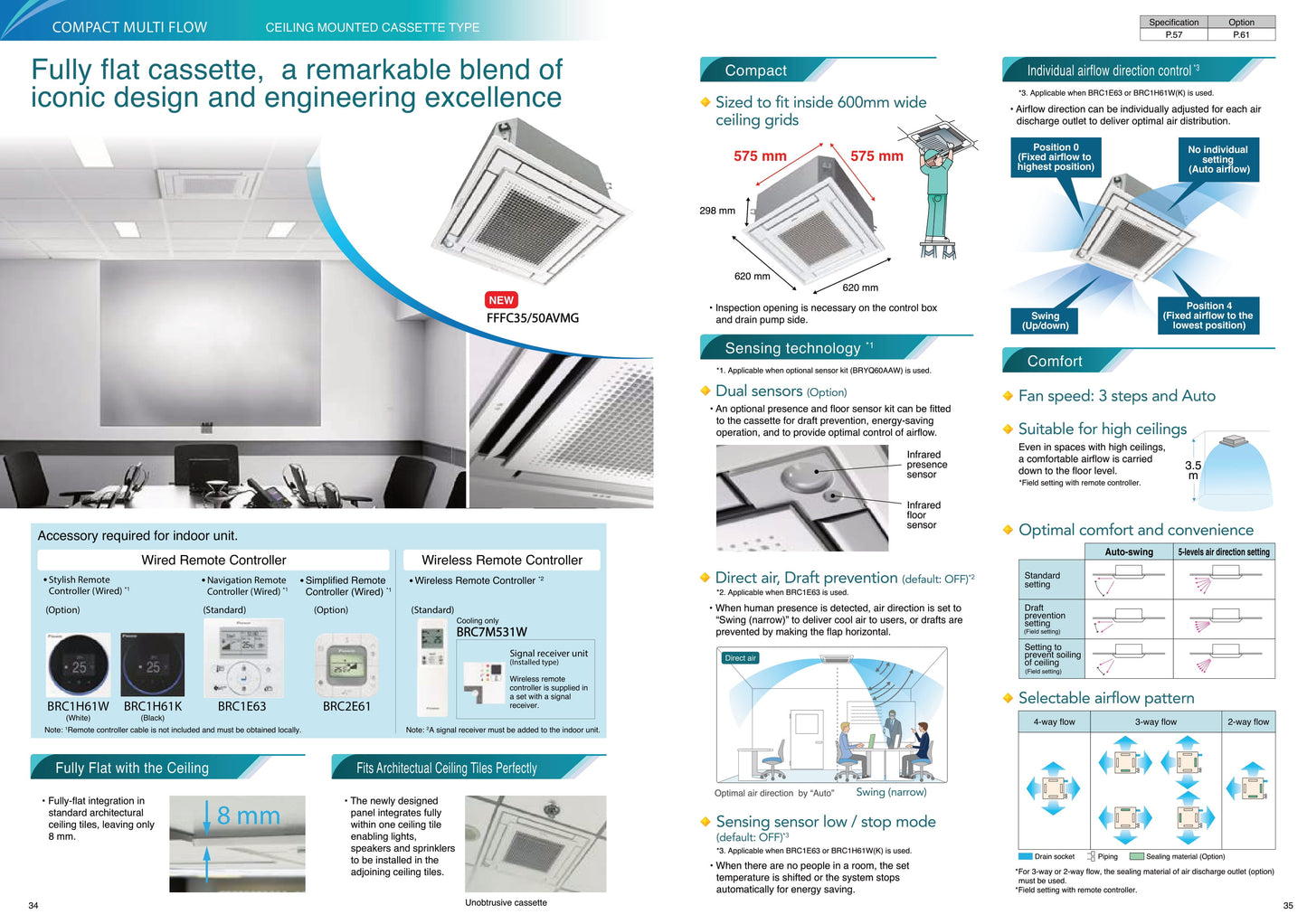 DAIKIN INVERTER R32 CEILING CASSETTE UNIT AIRCON INSTALLATION (18K BTU - 45K BTU) - Commercestar Engineering