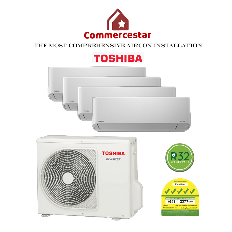 TOSHIBA R32 YOUME 2.0 SERIES SYSTEM 4 (INSTALLATION INCLUDED FREE UPGRADED MATERIALS) - Commercestar Engineering