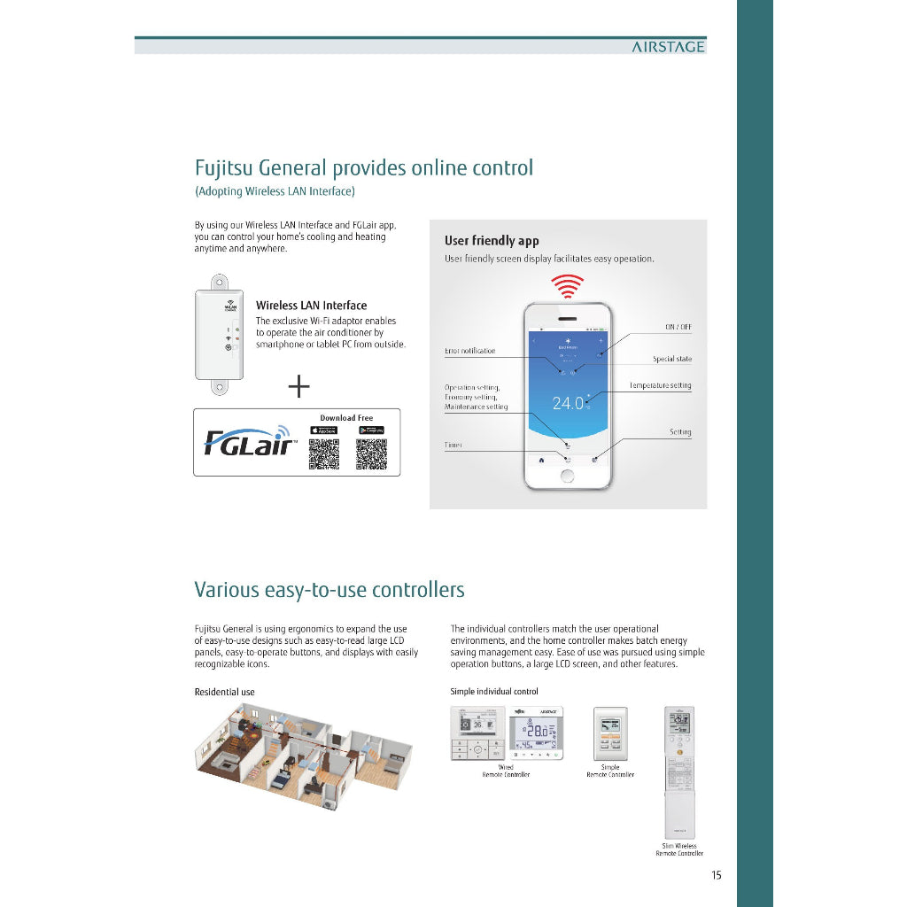 FUJITSU LATEST AIRSTAGE R32 DESIGNER TYPE NEW SYSTEM 4- FREE 5 YEARS WARRANTY - Commercestar Engineering