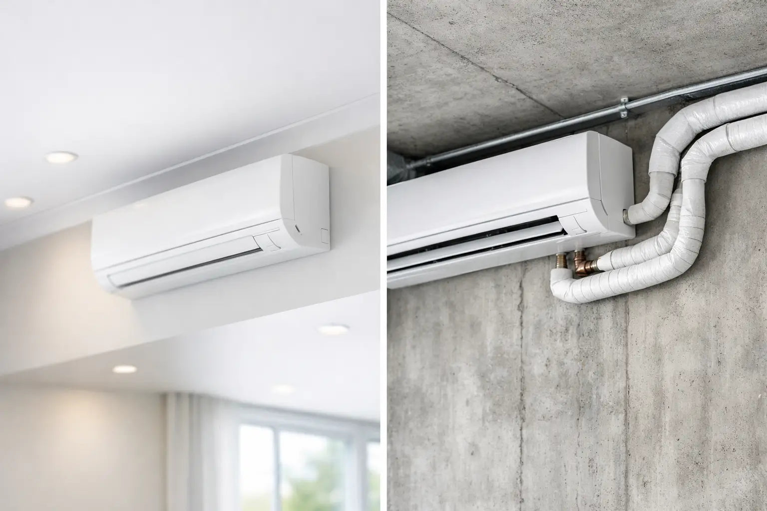 Concealed Versus Exposed Aircon Piping Compared