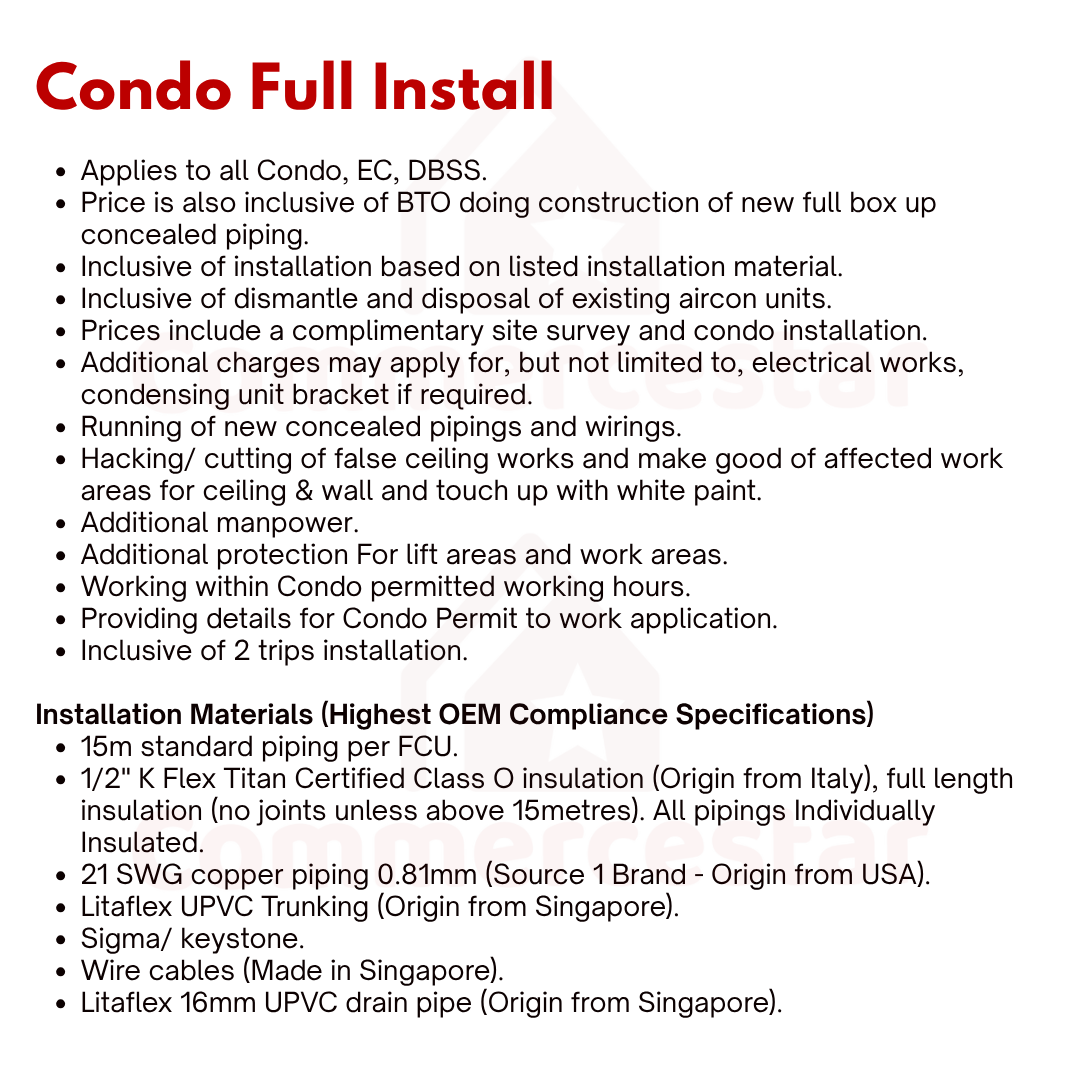 MITSUBISHI ELECTRIC STARMEX R32 INVERTER SYSTEM 2 AIRCON INSTALLATION (5 TICKS) - Commercestar Engineering 
