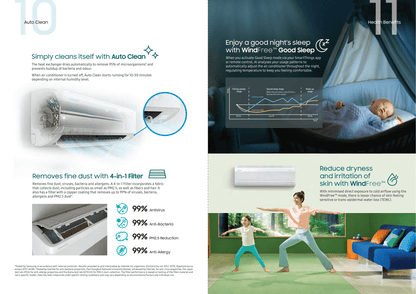 SAMSUNG LATEST WINDFREE R32 SYSTEM 1 AIRCON (INSTALLATION INCLUDED FREE UPGRADED MATERIALS) - Commercestar Engineering 