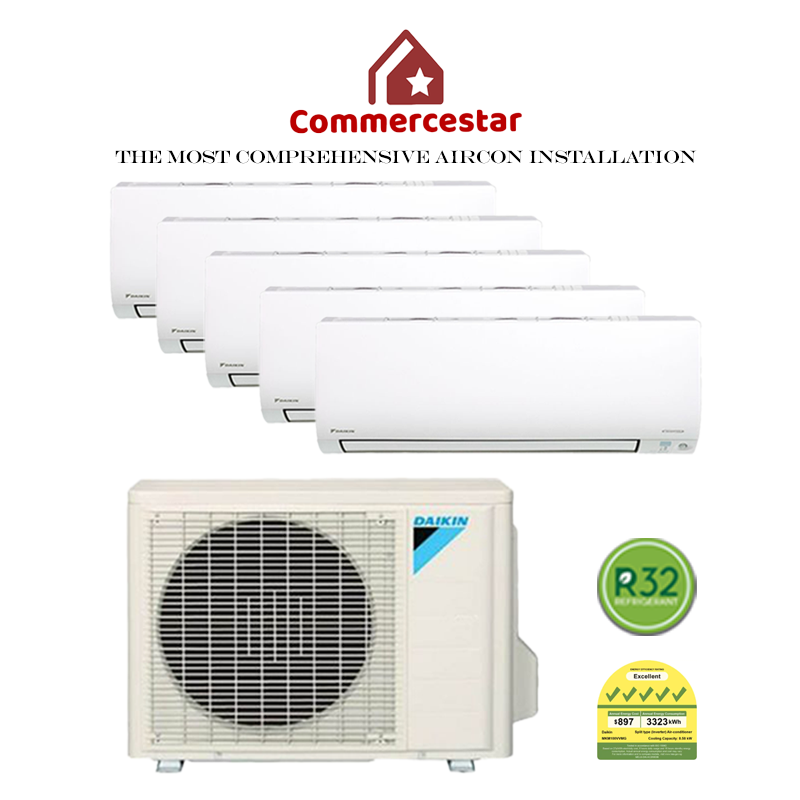 DAIKIN SYSTEM 5 ISMILE ECO SERIES R32 (INSTALLATION INCLUDED FREE UPGRADED MATERIALS) - Commercestar Engineering 