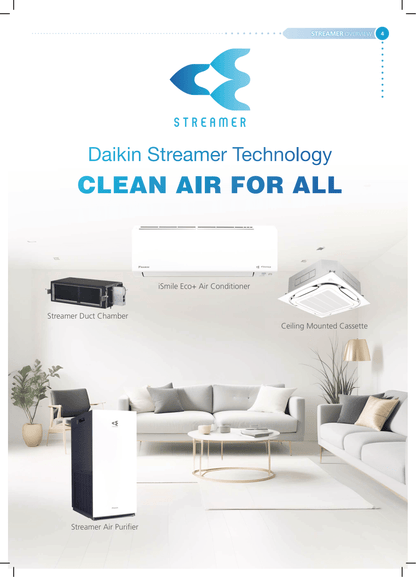 DAIKIN SYSTEM 3 ISMILE ECO+ STREAMER SERIES R32 (INSTALLATION INCLUDED FREE UPGRADED MATERIALS)
