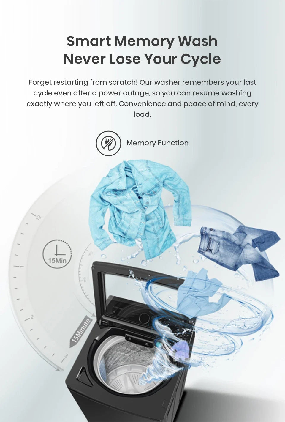 Hisense F Series F30 9kg top load washer showing the front view with control panel and drum opening.