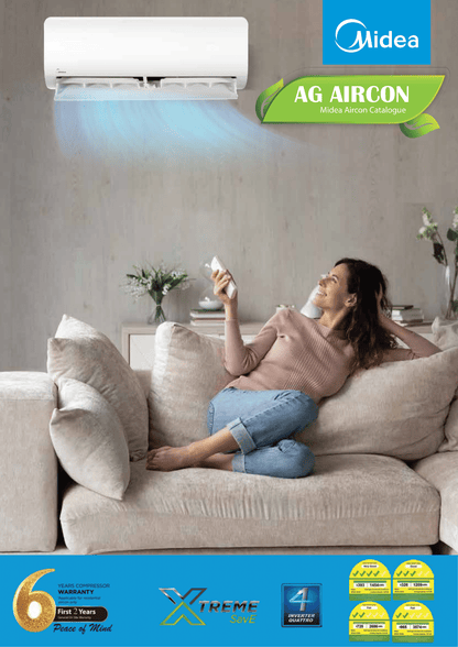MIDEA INVERTER AG SERIES R32 SYSTEM 1 (INSTALLATION INCLUDED FREE UPGRADED MATERIALS) - Commercestar Engineering 