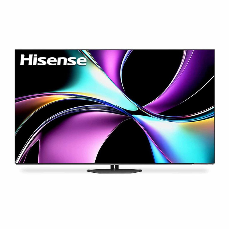 Hisense A85Q OLED 4K Smart TV displaying vibrant images on a 55 or 65-inch screen with sleek design.