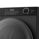 Hisense DH105M3 10kg heat pump front load dryer with dehumidifier features, showing the appliance's front view and control panel.