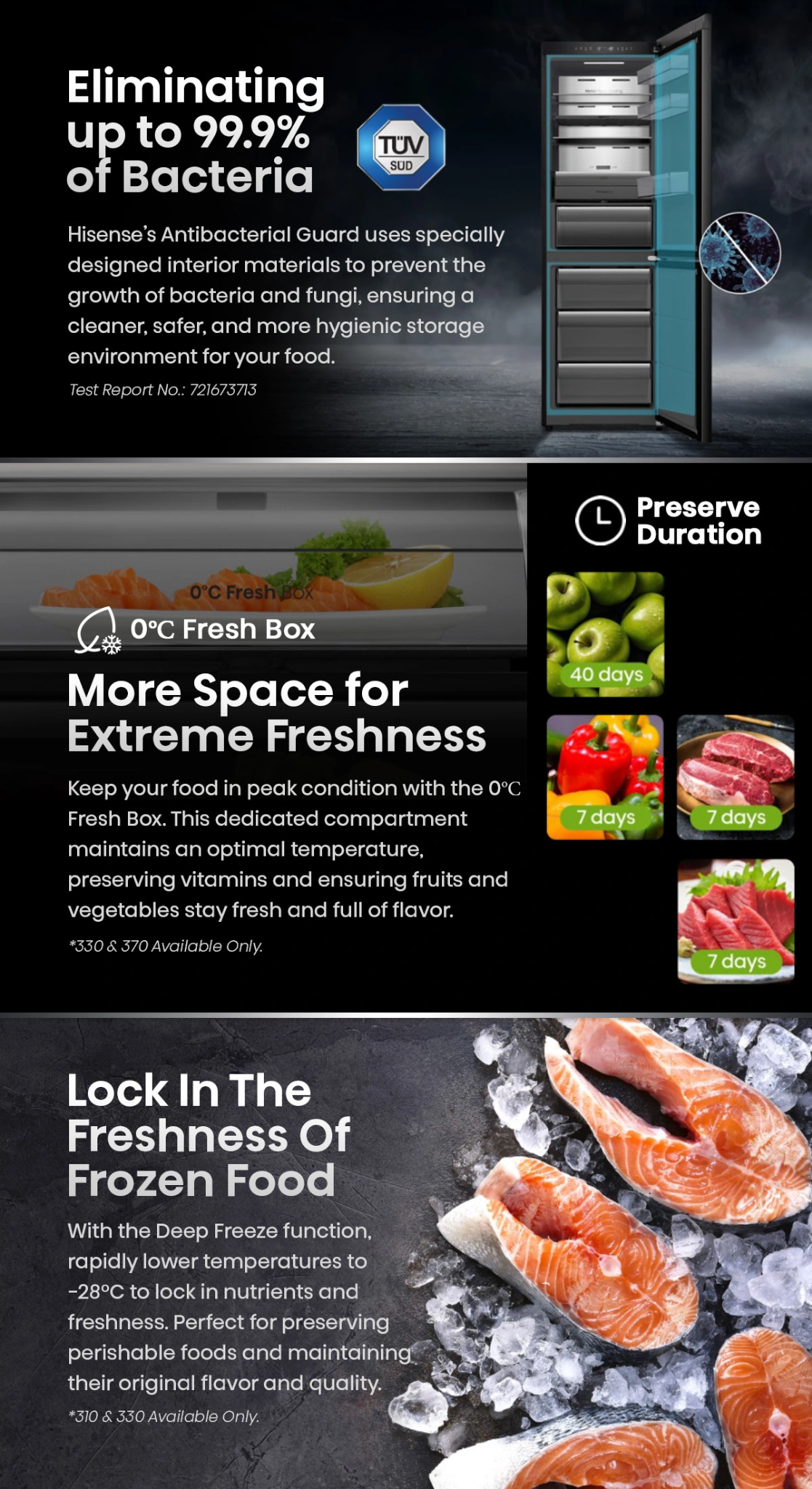 Hisense RL5K370GSFD 373L PureFit antibacterial and freshness