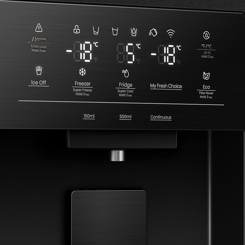 Hisense RQ5P470SYFD 485L four-door refrigerator – Water dispenser and touch control