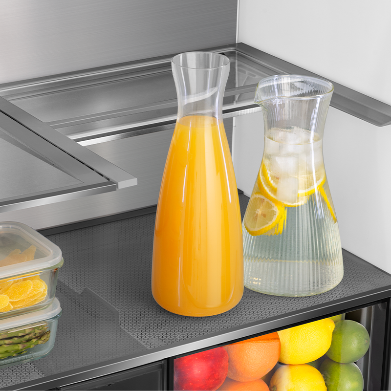Hisense 649L black four-door smart refrigerator with digital display and multiple storage compartments.