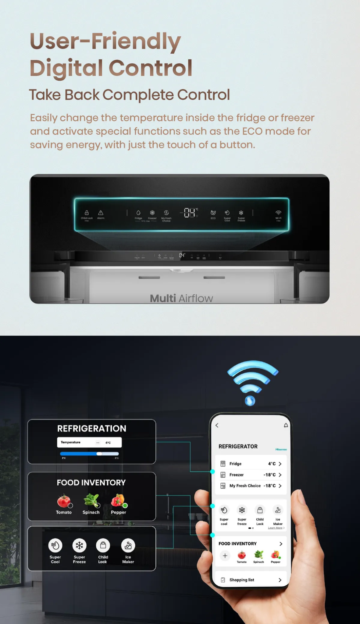 Hisense 649L RQ5P640SSTD White Four Door Smart Refrigerator official product image 11