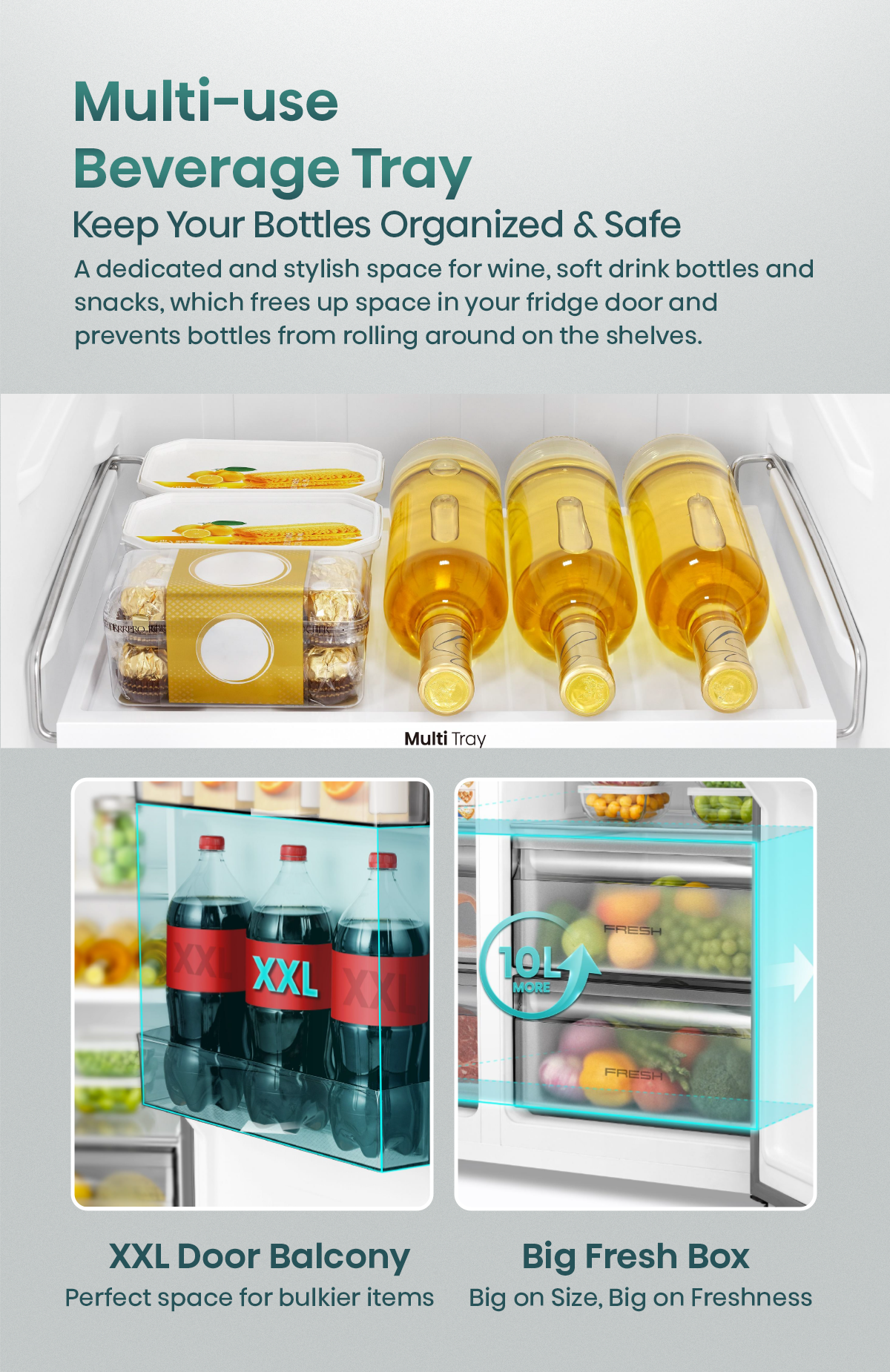 Hisense RS3P558NEFD 544L Black Side-by-Side Refrigerator feature graphic 7