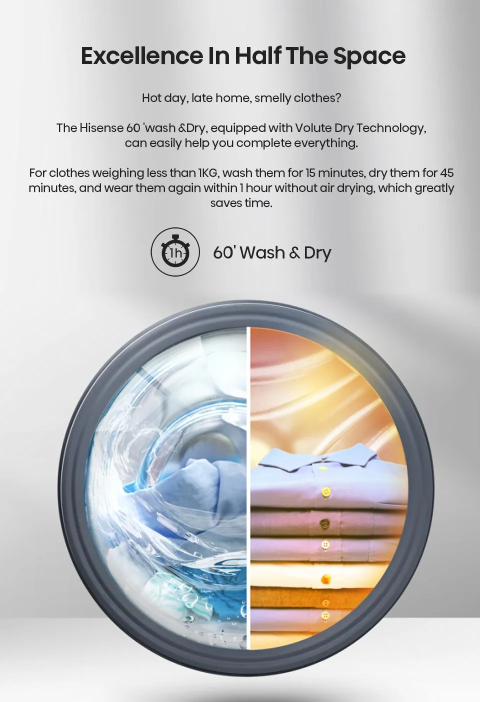 Hisense M3 Series front load washer and dryer with digital display, metallic finish, and control panel for laundry convenience.
