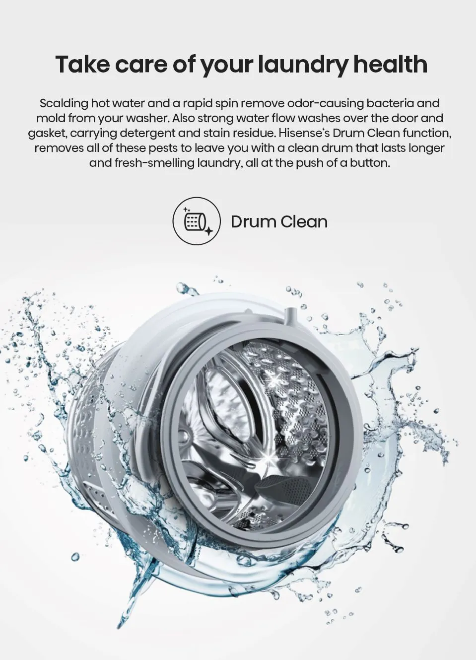 Hisense M3 Series front load washer and dryer in white, featuring control panel and door, 10.5kg/7kg capacity.