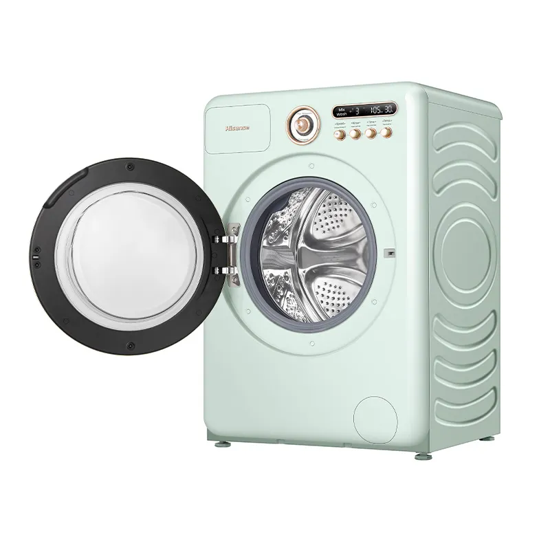 Hisense Moderno Series front load washer and dryer with digital display and stainless steel drum, 10.5kg wash and 7kg dry capacity.