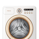 Hisense Moderno Series front load washer in white with digital control panel and large drum, model WF105R5.