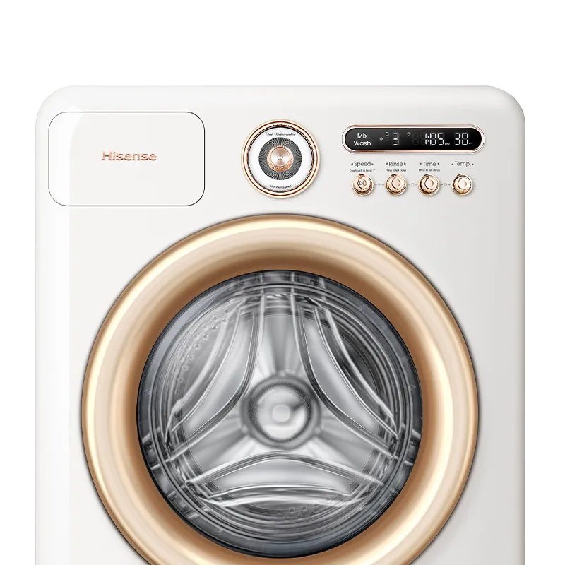 Hisense Moderno Series front load washer in white with digital control panel and large drum, model WF105R5.