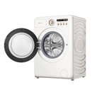 Hisense Moderno Series front load washer, 10.5kg capacity, model WF105R5, with a sleek front panel and digital controls.