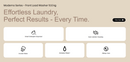 Hisense Moderno Series 10.5kg front load washer with digital display and sleek design, showcasing the front door and control panel.