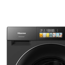 Hisense M5 Series 12kg front load washer with control panel and door, showcasing a modern appliance design.