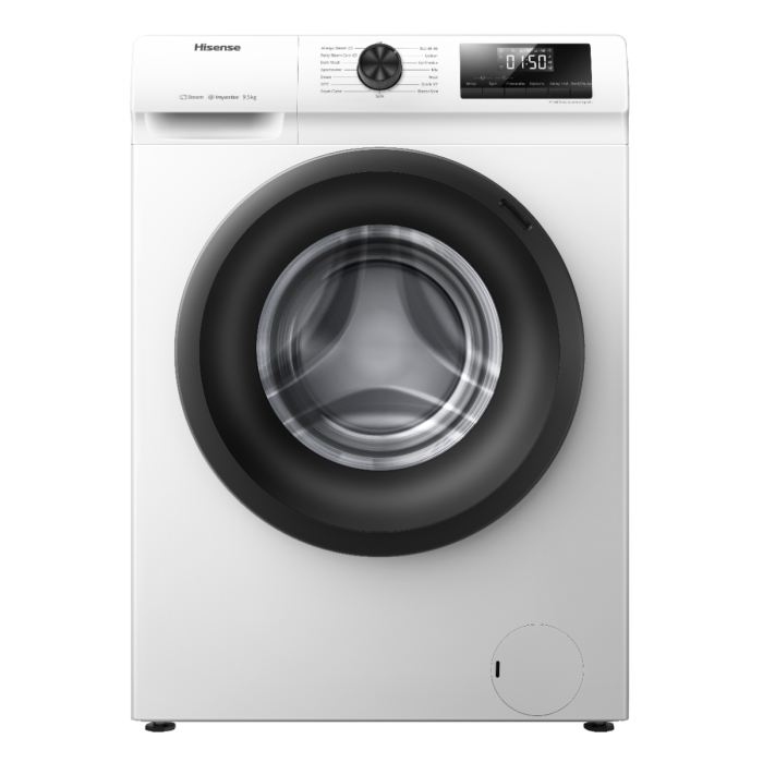 Hisense N1 Series WF95N1 9.5kg front load washing machine, white front view
