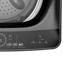 Hisense F50 Smart 15kg top load washing machine with digital display and control panel, in silver finish.