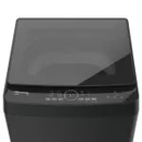 Hisense F50 15kg top load washing machine with digital display and control panel, white finish, and drum visible.