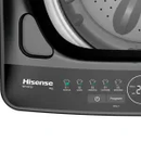 Hisense F Series F30 9kg top load washer with digital display and control panel, white finish, and drum interior.
