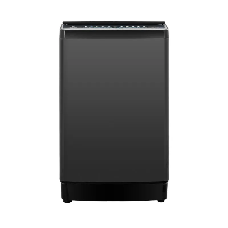 Hisense JH Series 13kg top load washing machine with control panel and drum visible in a modern laundry room setting.
