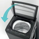 Hisense JH Series 13kg top load washing machine with digital control panel and stainless steel drum, front view.