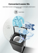 Hisense JH Series 13kg top load washing machine with white exterior and control panel, front view of the washer.