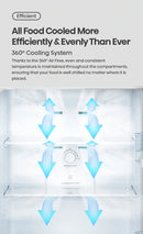 Hisense 327L silver top mount inverter refrigerator with sleek design and spacious interior for efficient cooling.