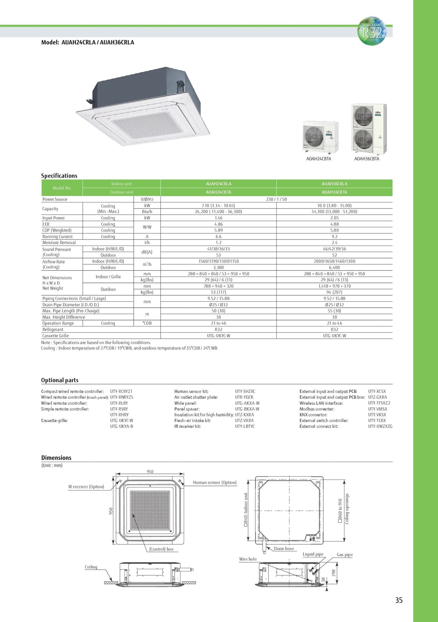 FUJITSU INVERTER R32 CEILING CASSETTE UNIT AIRCON INSTALLATION - Commercestar Engineering 