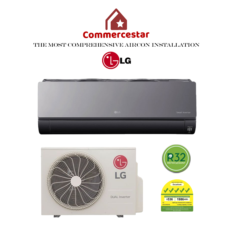 LG ARTCOOL MIRROR R32 SYSTEM 1 (INSTALLATION INCLUDED FREE UPGRADED MATERIALS) - Commercestar Engineering 